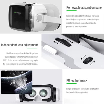 Wireless Headphones AR Headset for TV Movie Video Games Compatible IOS Android Virtual Reality Smart VR Box 3D Glasses Helmets