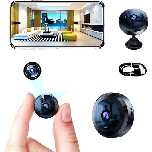 Wireless Mini Wifi Security Camera with Night Vision Motion Detection Rechargeable Battery Easy to Mount & App-Controlled